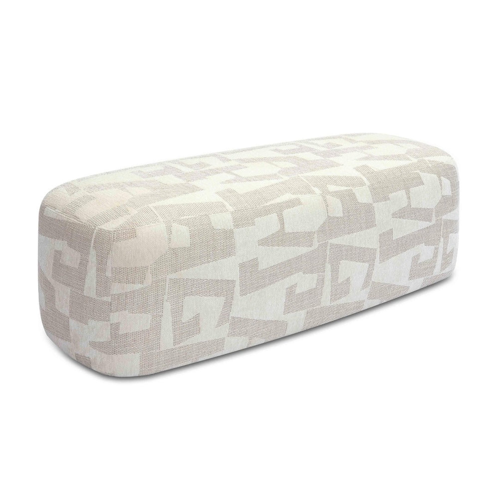 TOV Furniture Graceland Cream Jacquard Bench - Luxurious Comfort & Style for Bedroom, Living Room & Entryway Use TOV-OC69116