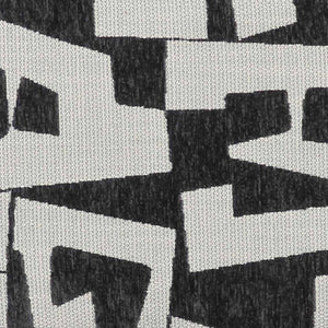 TOV Furniture Lena 47" Jacquard Bench - Stylish Comfort with Textured Upholstery for Modern Home Decor Appeal Black and White TOV-OC69131