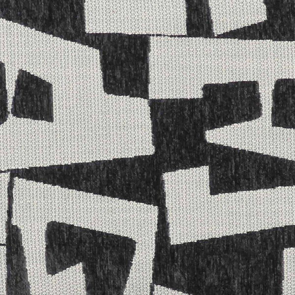 TOV Furniture Lena 47" Jacquard Bench - Stylish Comfort with Textured Upholstery for Modern Home Decor Appeal Black and White TOV-OC69131