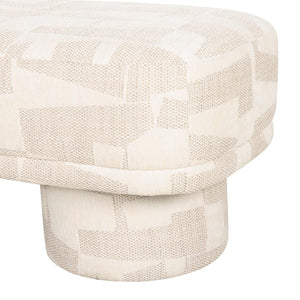 TOV Furniture Lena 47" Jacquard Bench - Stylish Comfort with Textured Upholstery for Modern Home Decor Appeal Cream TOV-OC69132