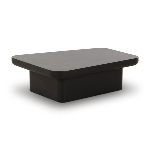 TOV Furniture Yoko Black Coffee Table – Minimalist Memphis Retro Design for Modern Living Rooms and Easy Maintenance Large TOV-OC69133
