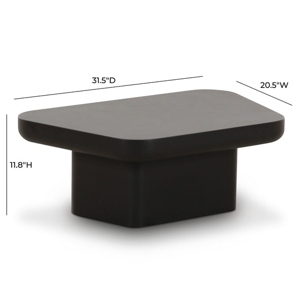 TOV Furniture Yoko Black Coffee Table – Minimalist Memphis Retro Design for Modern Living Rooms and Easy Maintenance Small TOV-OC69134