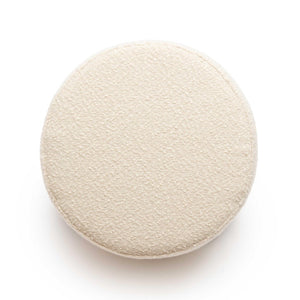 TOV Furniture Jaine Boucle Stool - Cozy Contemporary Accent for Living Rooms, Bedrooms & Modern Interiors Cream TOV-OC69149