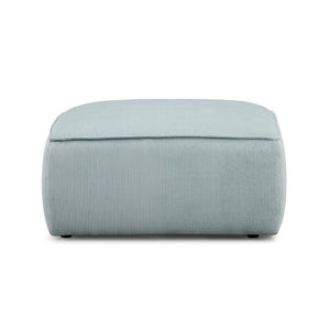 TOV Furniture Travie Versatile Corduroy Velvet Ottoman – Retro-Inspired Design, Liquid-Repellent, Handmade Quality Sea Blue TOV-OC69182