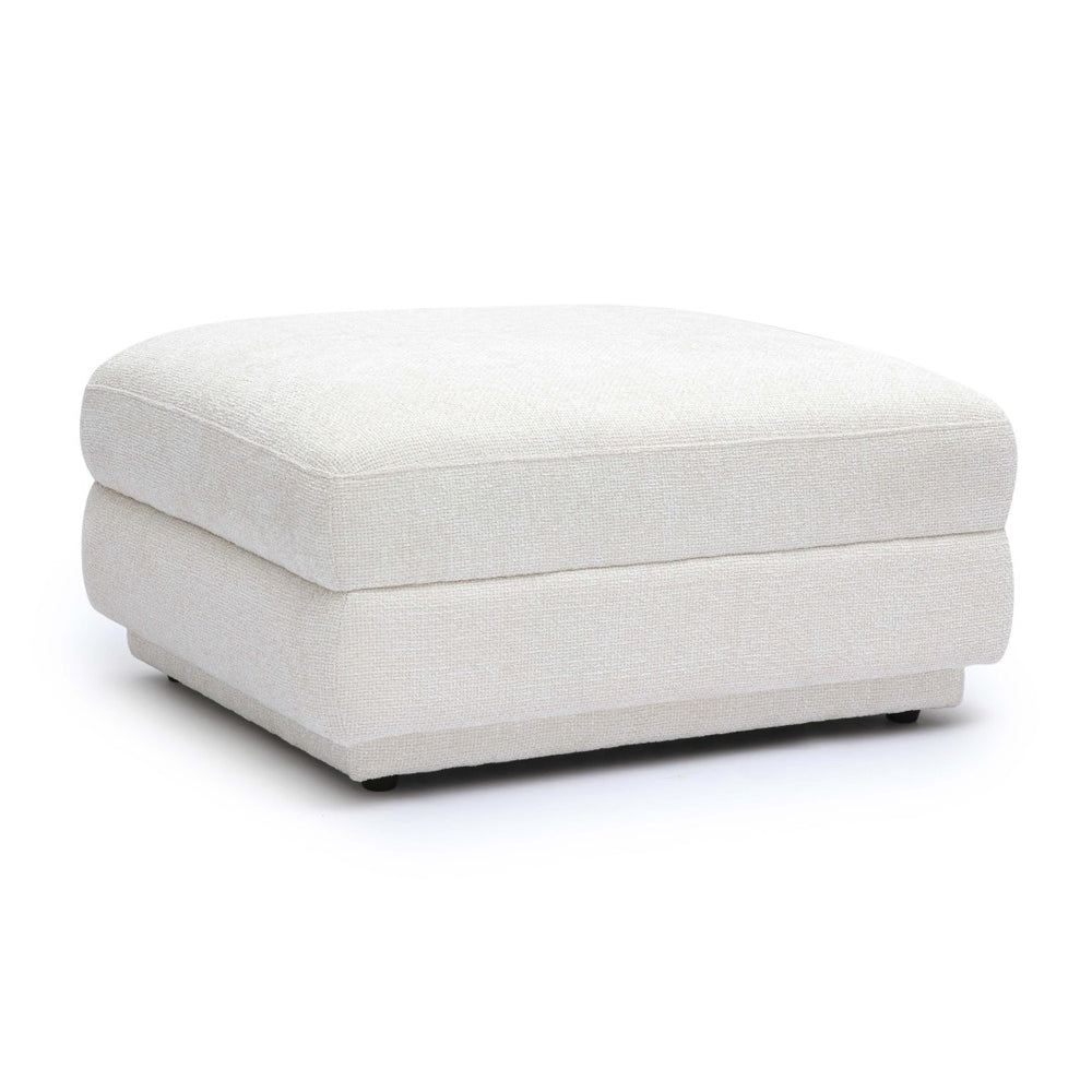 TOV Furniture Perry Cream Chenille Modular Ottoman – Cozy, Versatile Seating with Luxurious Comfort & Style TOV-OC69218