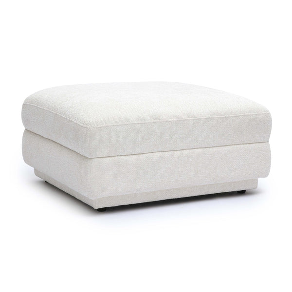 TOV Furniture Perry Cream Chenille Modular Ottoman – Cozy, Versatile Seating with Luxurious Comfort & Style TOV-OC69218