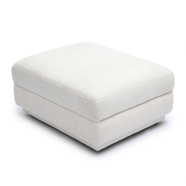 TOV Furniture Perry Cream Chenille Modular Ottoman – Cozy, Versatile Seating with Luxurious Comfort & Style TOV-OC69218