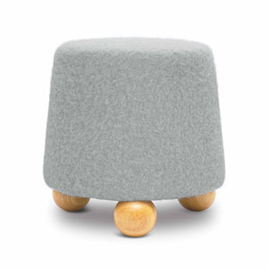 TOV Furniture Jaine Modern Mohair Stool - Stylish Upholstered Ottoman for Living Rooms, Bedrooms, and Entryways Grey TOV-OC69232