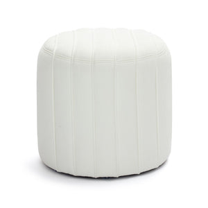 TOV Furniture Pouch Chenille Ottoman - Luxuriously Soft Handcrafted Accent with Timeless Design for Any Space Cream TOV-OC69233