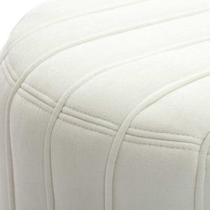 TOV Furniture Pouch Chenille Ottoman - Luxuriously Soft Handcrafted Accent with Timeless Design for Any Space Cream TOV-OC69233
