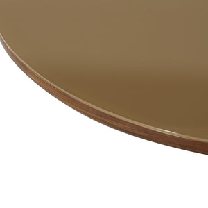 TOV Furniture Oani 36" Round Coffee Table - Mid-Century Modern Design with Walnut Veneer & Glass Top, Stylish & Functional TOV-OC69238