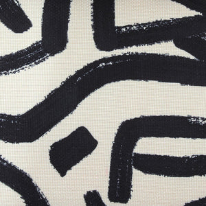 TOV Furniture Pippa Compact Black Brushstroke Print Stool – Stylish Accent Seating for Modern Homes & Offices TOV-OC69322