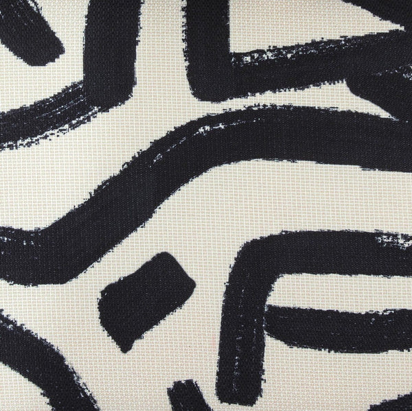 TOV Furniture Pippa Compact Black Brushstroke Print Stool – Stylish Accent Seating for Modern Homes & Offices TOV-OC69322