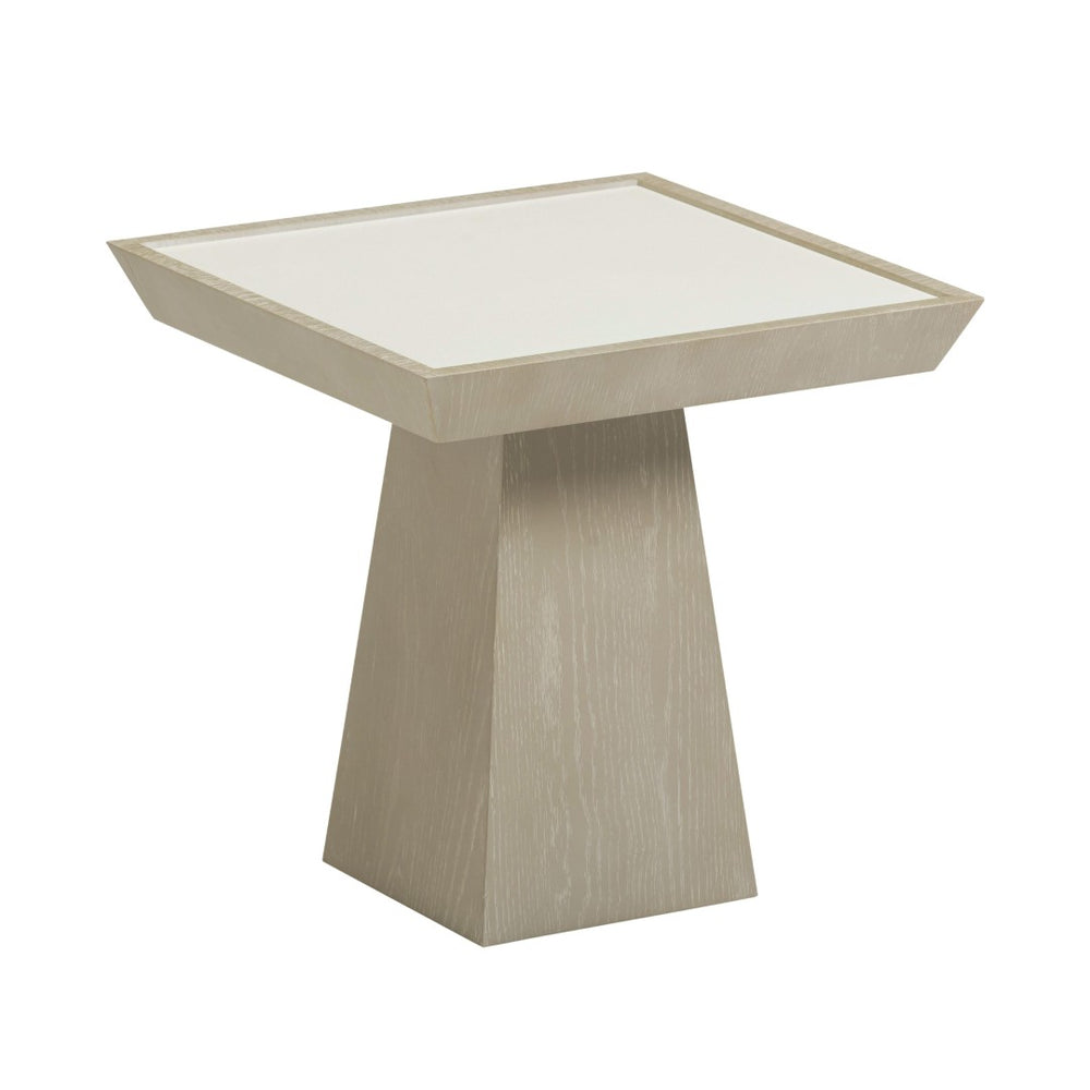 TOV Furniture Coco Modern Washed Ash Side Table - Tapered Legs, Crisp Geometry & Elegant Minimalist Design TOV-OC69349