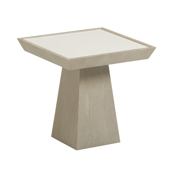 TOV Furniture Coco Modern Washed Ash Side Table - Tapered Legs, Crisp Geometry & Elegant Minimalist Design TOV-OC69349