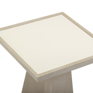TOV Furniture Coco Modern Washed Ash Side Table - Tapered Legs, Crisp Geometry & Elegant Minimalist Design TOV-OC69349