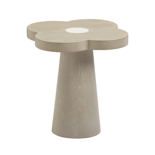 TOV Furniture Allium Sculptural Side Table - Cream Top with Washed Ash Base for Artistic Home Accent Decor TOV-OC69350