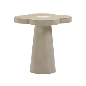 TOV Furniture Allium Sculptural Side Table - Cream Top with Washed Ash Base for Artistic Home Accent Decor TOV-OC69350