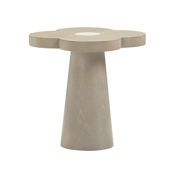 TOV Furniture Allium Sculptural Side Table - Cream Top with Washed Ash Base for Artistic Home Accent Decor TOV-OC69350