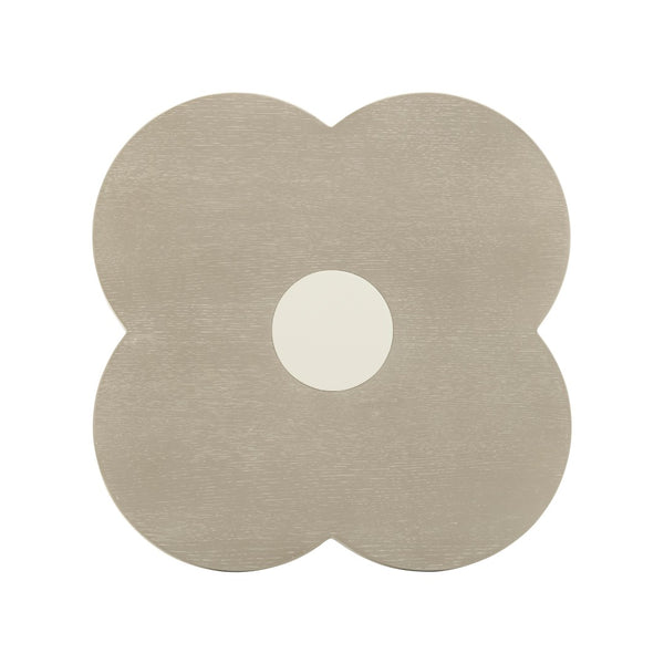 TOV Furniture Allium Sculptural Side Table - Cream Top with Washed Ash Base for Artistic Home Accent Decor TOV-OC69350