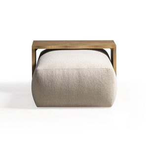 TOV Furniture Spencer Performance Basketweave Ottoman with Versatile Bridge Table for Stylish Living Spaces Cream TOV-OC69358