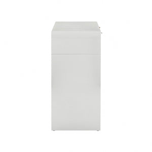 TOV Furniture Patty 48" Handwoven Rattan Console Desk with 2 Soft-Close Drawers for Stylish Home Organization White TOV-OC69364