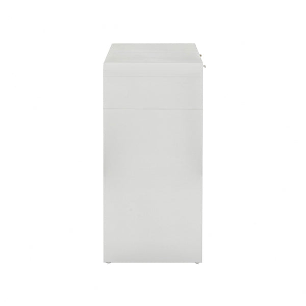 TOV Furniture Patty 48" Handwoven Rattan Console Desk with 2 Soft-Close Drawers for Stylish Home Organization White TOV-OC69364