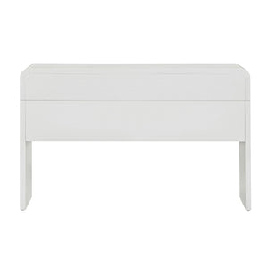 TOV Furniture Patty 48" Handwoven Rattan Console Desk with 2 Soft-Close Drawers for Stylish Home Organization White TOV-OC69364