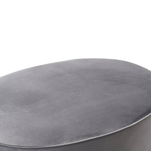 TOV Furniture Scarlett Velvet Oval Ottoman - Luxurious Modern Glam with Gold Base, Ideal for Seating & Décor TOV-OC7225