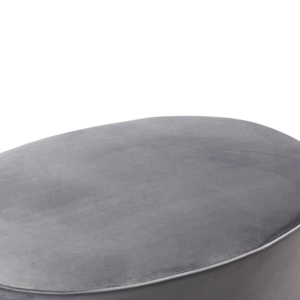 TOV Furniture Scarlett Velvet Oval Ottoman - Luxurious Modern Glam with Gold Base, Ideal for Seating & Décor TOV-OC7225