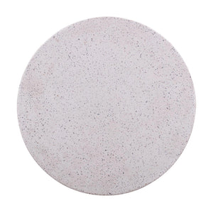 TOV Furniture Terrazzo Light Speckled Round Concrete Side Table - Modern Accent for Indoor/Outdoor Spaces, 19.8” TOV-OCO44053