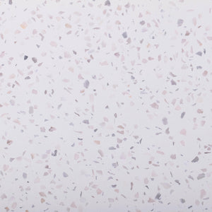 TOV Furniture Terrazzo 27.5" Round Concrete Coffee Table – Light Speckled Design, Outdoor Safe, Fully Assembled TOV-OCO44054