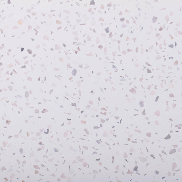 TOV Furniture Terrazzo 27.5" Round Concrete Coffee Table – Light Speckled Design, Outdoor Safe, Fully Assembled TOV-OCO44054