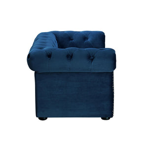 TOV Furniture Husky Velvet Pet Bed - Chic, Stylish & Durable Pet Bed with Washable Upholstery for Ultimate Comfort Navy TOV-P2035-N