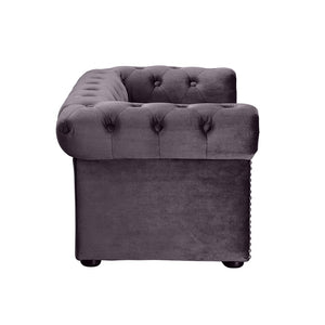 TOV Furniture Husky Velvet Pet Bed - Chic, Stylish & Durable Pet Bed with Washable Upholstery for Ultimate Comfort Grey TOV-P2036-G