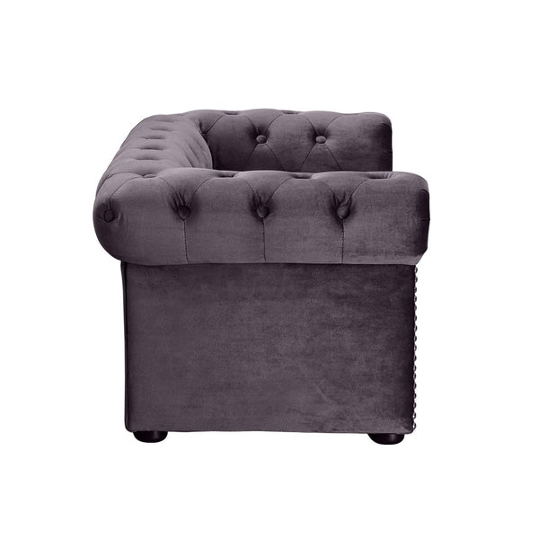 TOV Furniture Husky Velvet Pet Bed - Chic, Stylish & Durable Pet Bed with Washable Upholstery for Ultimate Comfort Grey TOV-P2036-G