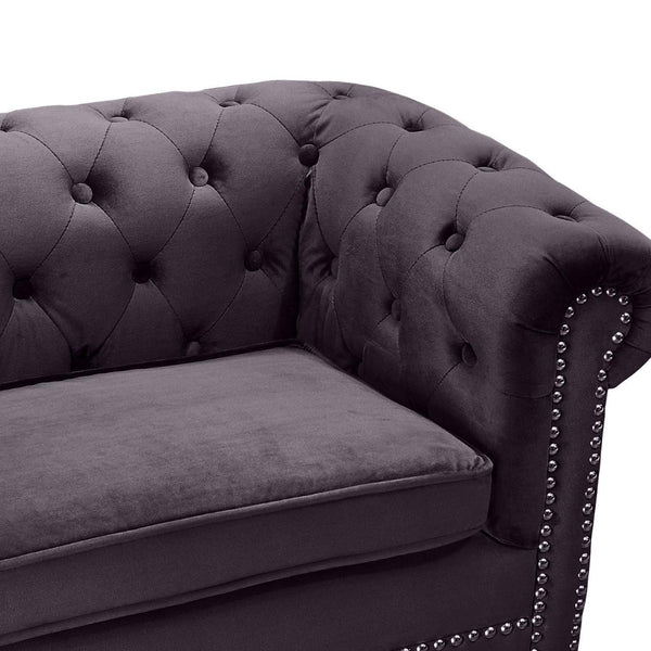 TOV Furniture Husky Velvet Pet Bed - Chic, Stylish & Durable Pet Bed with Washable Upholstery for Ultimate Comfort Grey TOV-P2036-G