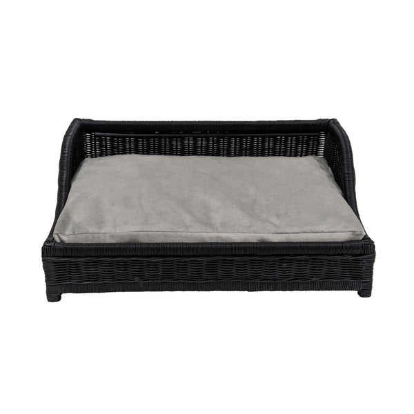 Poppy Black Rattan Small Pet Bed TOV-P54300 TOV Furniture