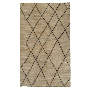 TOV Furniture Crosshatch Natural Area Rug - Handcrafted Jute & Cotton Blend for Modern Elegance in Any Space 5' x 8' TOV-R18496