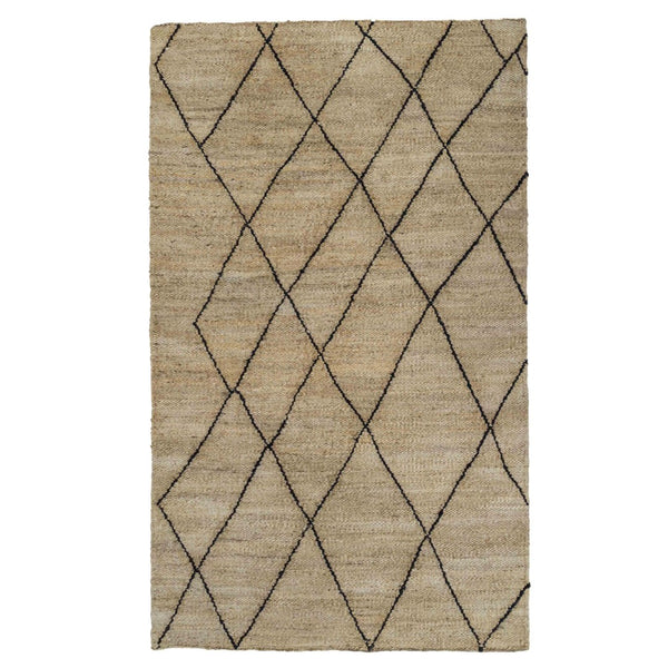 TOV Furniture Crosshatch Natural Area Rug - Handcrafted Jute & Cotton Blend for Modern Elegance in Any Space 5' x 8' TOV-R18496