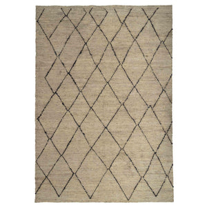 TOV Furniture Crosshatch Natural Area Rug - Handcrafted Jute & Cotton Blend for Modern Elegance in Any Space 8' x 10' TOV-R18497