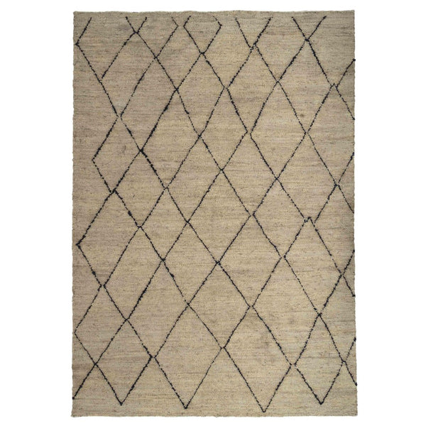 TOV Furniture Crosshatch Natural Area Rug - Handcrafted Jute & Cotton Blend for Modern Elegance in Any Space 8' x 10' TOV-R18497