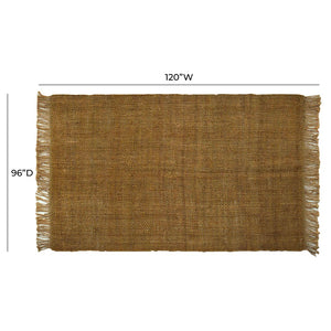 TOV Furniture Mata Light Brown Jute Area Rug - Handcrafted, Eco-Friendly, Versatile Design for Any Home Decor Style 8' x 10' TOV-R18540