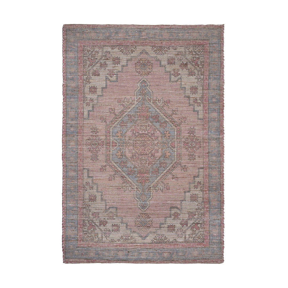 TOV Furniture Madra Handcrafted Blush Tone Area Rug - Timeless, Durable Design with Natural Fiber Texture & Charm 5' x 8' TOV-R18543