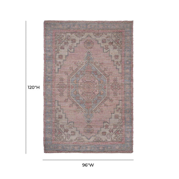 TOV Furniture Madra Handcrafted Blush Tone Area Rug - Timeless, Durable Design with Natural Fiber Texture & Charm 8' x 10' TOV-R18544