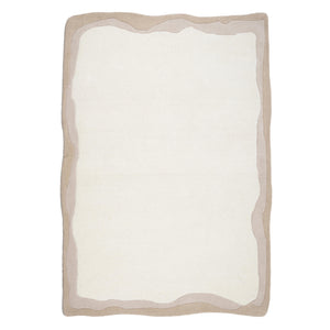 Tov Furniture Tarba Soft Wool & Cotton Floor Rug - Sculptural Design With Wabi-sabi Curves For Elegant Spaces Tan Cotton,Wool Tov-r18793