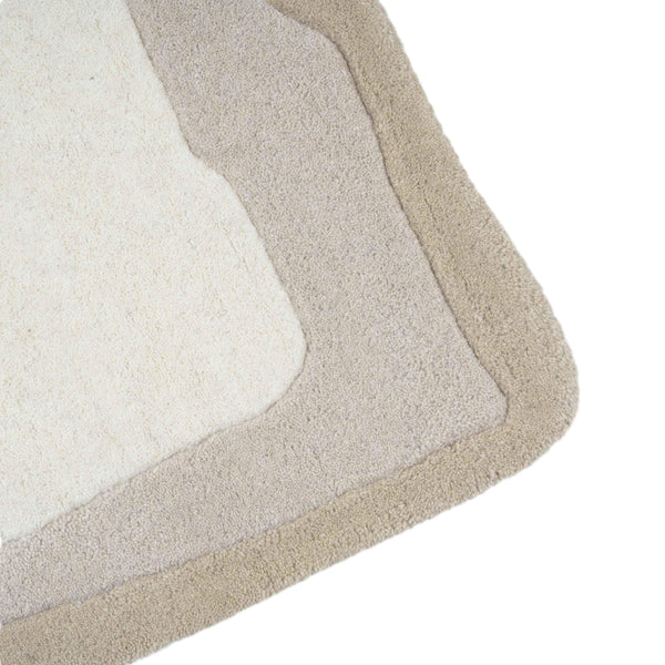 Tov Furniture Tarba Soft Wool & Cotton Floor Rug - Sculptural Design With Wabi-sabi Curves For Elegant Spaces Tan Cotton,Wool Tov-r18793