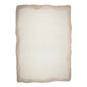 Tov Furniture Tarba Soft Wool & Cotton Floor Rug - Sculptural Design With Wabi-sabi Curves For Elegant Spaces Tan Cotton,Wool Tov-r18794