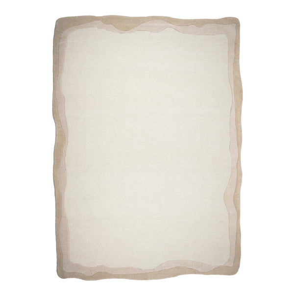 Tov Furniture Tarba Soft Wool & Cotton Floor Rug - Sculptural Design With Wabi-sabi Curves For Elegant Spaces Tan Cotton,Wool Tov-r18794