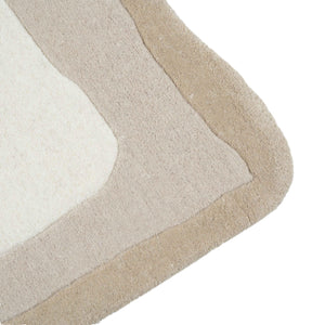 Tov Furniture Tarba Soft Wool & Cotton Floor Rug - Sculptural Design With Wabi-sabi Curves For Elegant Spaces Tan Cotton,Wool Tov-r18794